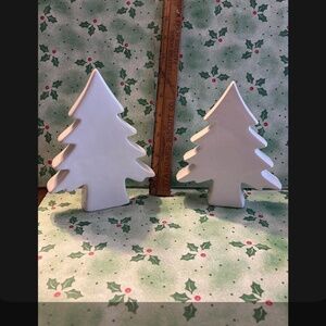 White Ceramic Christmas Trees